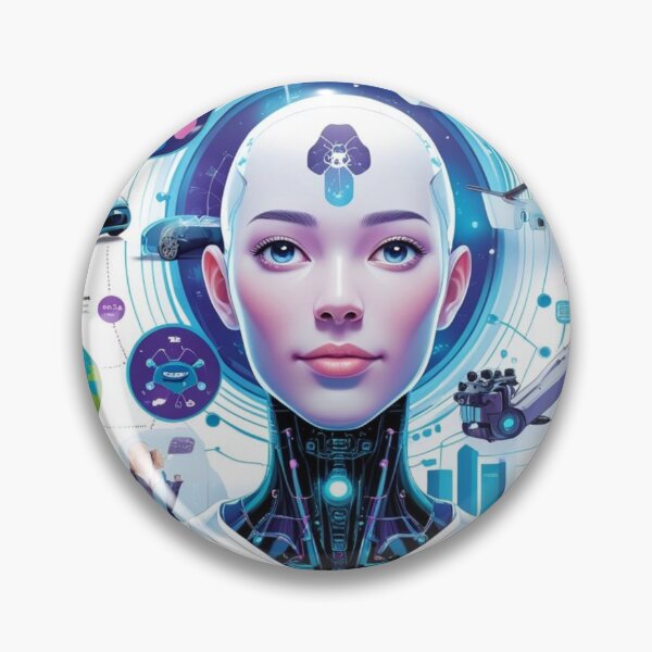 Artikelvorschau, Optimistische Zukunft der KI – Intelligente Innovationen entworfen und verkauft von smitke.