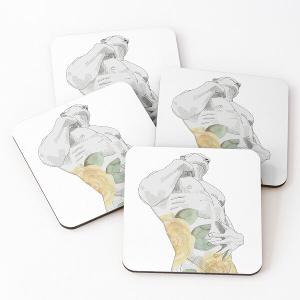 Artikelvorschau, Gelbe Rose auf männlichem Körper Sticker entworfen und verkauft von AquaPixelFusion.
