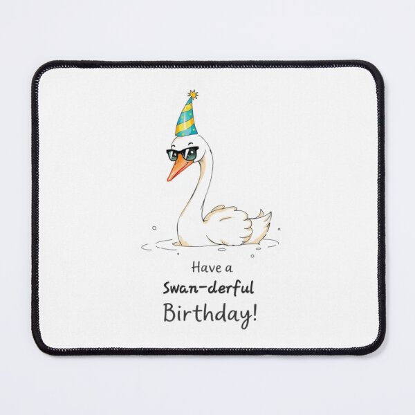 Item preview, Have a Swan-derful Birthday cute kawaii meme gift balloons swan designed and sold by CheeseBlueprint.