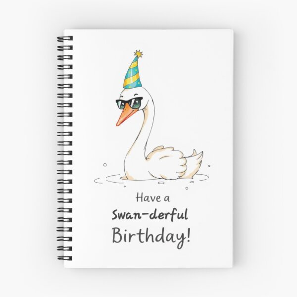 Item preview, Have a Swan-derful Birthday cute kawaii meme gift balloons swan designed and sold by CheeseBlueprint.