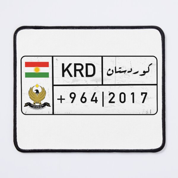 Item preview, Modern Kurdistan License Plate Sticker KRD Heritage Car Plate Design designed and sold by Mawtini Collective.