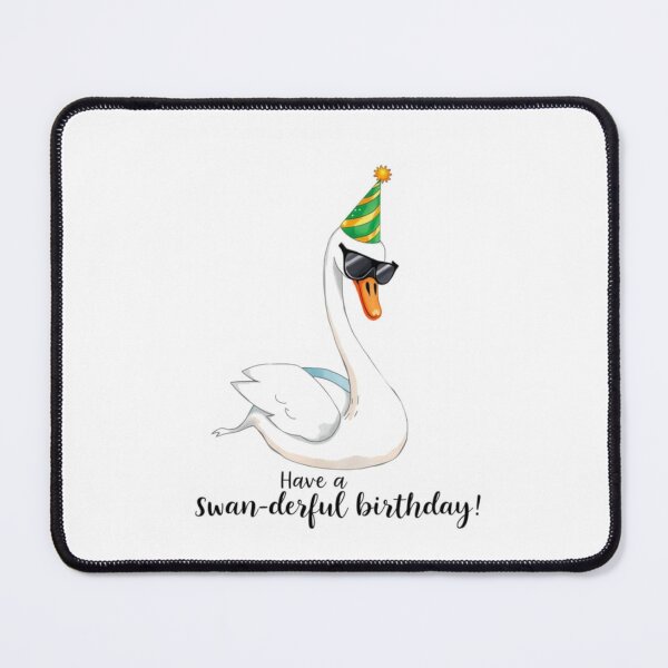 Item preview, Have a Swan-derful Birthday cute kawaii meme gift balloons swan designed and sold by CheeseBlueprint.
