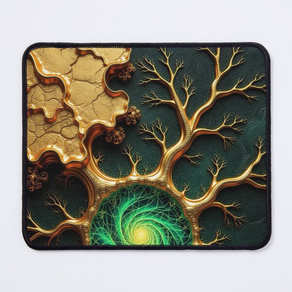 Item preview, Gold & Neon Portal – Hyper-detailed mixed-media masterpiece designed and sold by Mark Fischer.