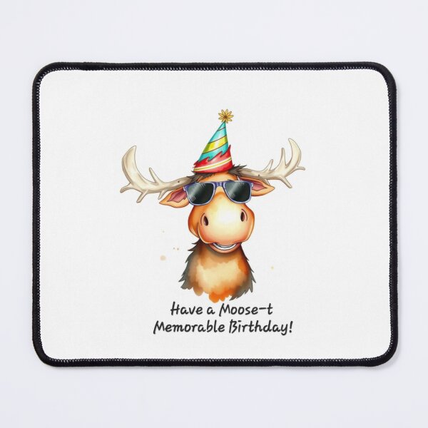 Item preview, Have a Moose-t Memorable Birthday cute kawaii meme gift balloons moose designed and sold by CheeseBlueprint.