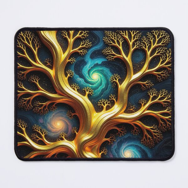 Item preview, Gold & Neon Portal – Hyper-detailed mixed-media masterpiece designed and sold by Mark Fischer.
