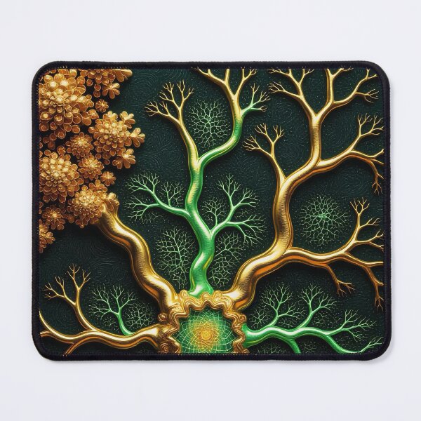 Item preview, Gold & Neon Portal – Hyper-detailed mixed-media masterpiece designed and sold by Mark Fischer.