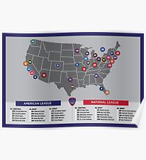 Baseballstadion Karte Poster