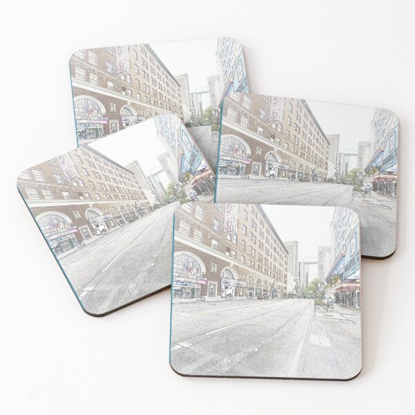 Item preview, Urban Calm – City Street Sketch with a Dreamlike Touch designed and sold by Lens Atlas .