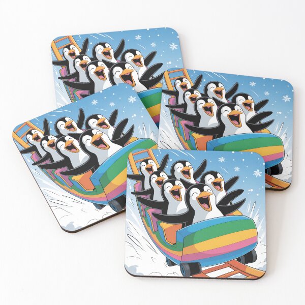 Item preview,  funny art Penguins on a Roller Coaste designed and sold by Uglyandcute.