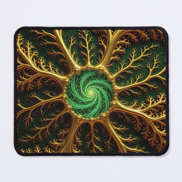 Item preview, Gold & Neon Portal – Hyper-detailed mixed-media masterpiece designed and sold by Mark Fischer.