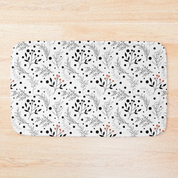 Item preview, Cozy Winter Foliage Seamless Pattern onWhite Botanical Design designed and sold by MimsTees.