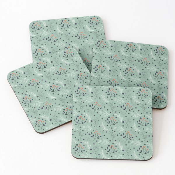 Item preview, Cozy Winter Foliage Seamless Pattern onWhite Botanical Design designed and sold by MimsTees.