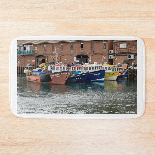 Item preview, Row of commercial fishing boats outside the fish market designed and sold by yackers1.