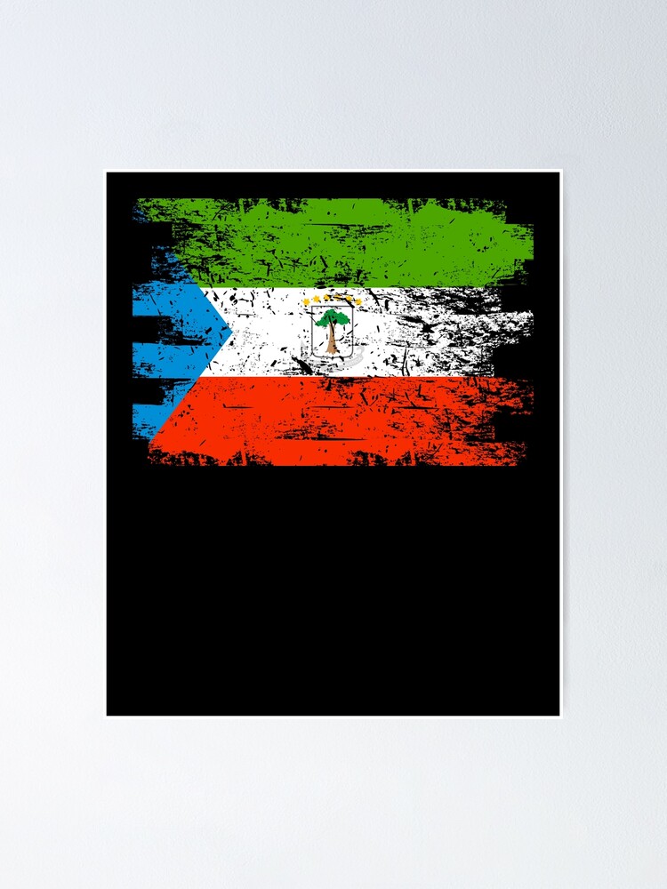 Equatorial Guinea Shirt Gift Country Flag Patriotic Travel Africa Light Poster By Threadsmonkey Redbubble