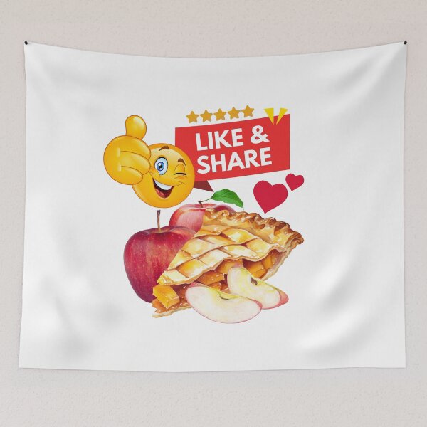 Item preview, Like and Share a Piece of Apple Pie on Social Media! designed and sold by MPC-Mince-Pies.