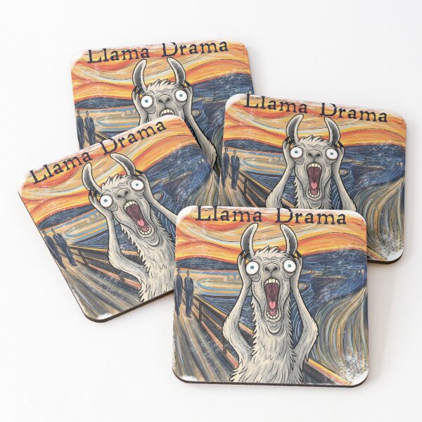 Item preview, Llama Drama – Funny Scream Parody Artwork designed and sold by Adorable Antics .