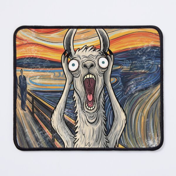 Item preview, Llama Drama – Funny Scream Parody Artwork designed and sold by Adorable Antics .