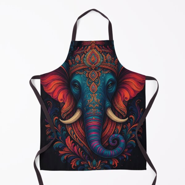 Item preview, Sacred Elephant Majesty – Bohemian Royal Spirit Wall Art designed and sold by Gold Turtle Lina.