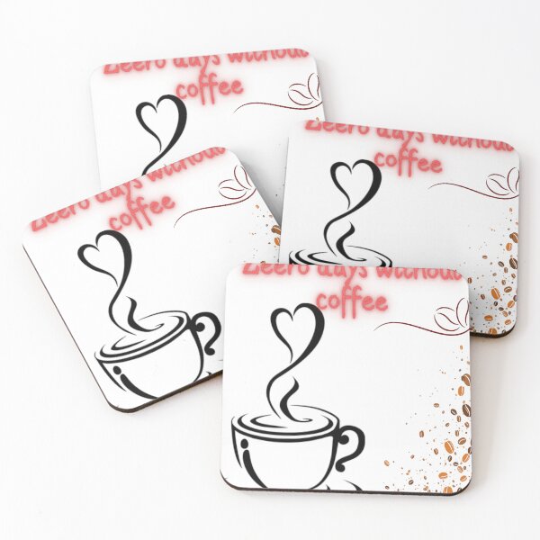 Item preview, Zero Days Without Coffee Typo Art designed and sold by ShumLab.