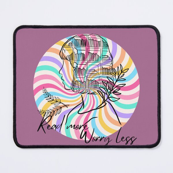 Item preview, Read More, Worry Less – Psychedelic Book Lover designed and sold by Irisabstore.