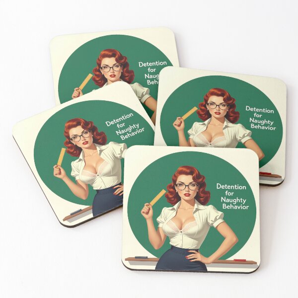 Item preview, Detention for Naughty Behavior – Retro Pinup Teacher Art designed and sold by Lightning-Lace.