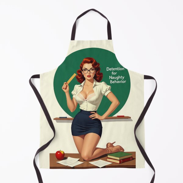 Item preview, Detention for Naughty Behavior – Retro Pinup Teacher Art designed and sold by Lightning-Lace.