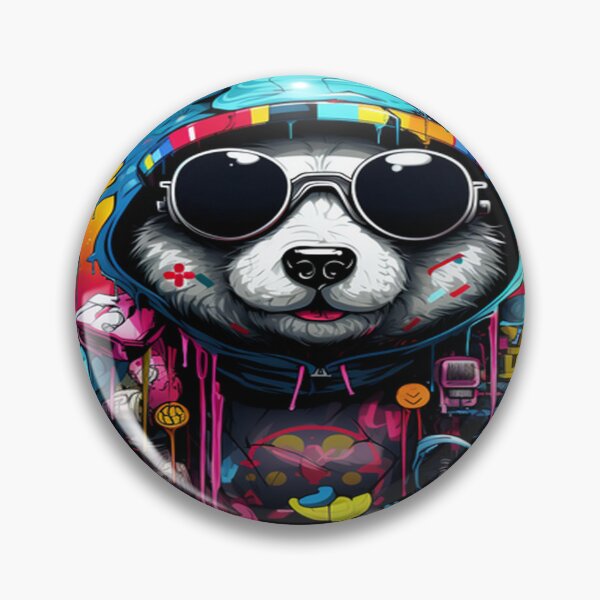 Item preview, Neon Panda Graffiti Streetwear – Cool Urban Animal Art Illustration designed and sold by ElGrandeDesign.