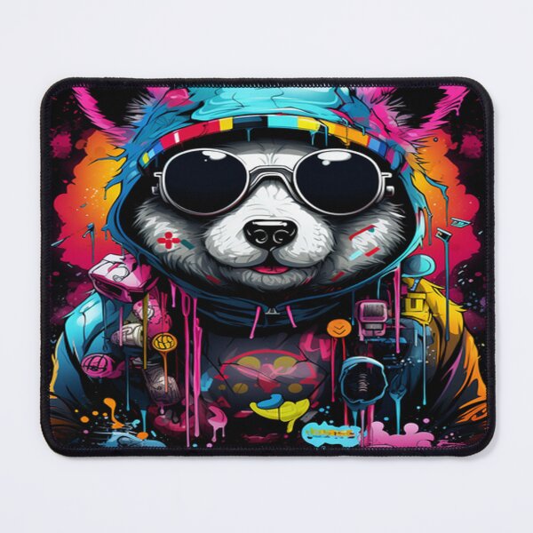 Item preview, Neon Panda Graffiti Streetwear – Cool Urban Animal Art Illustration designed and sold by ElGrandeDesign.