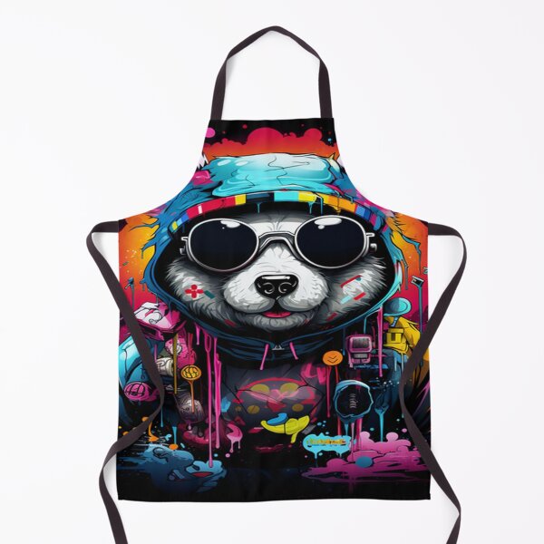 Item preview, Neon Panda Graffiti Streetwear – Cool Urban Animal Art Illustration designed and sold by ElGrandeDesign.