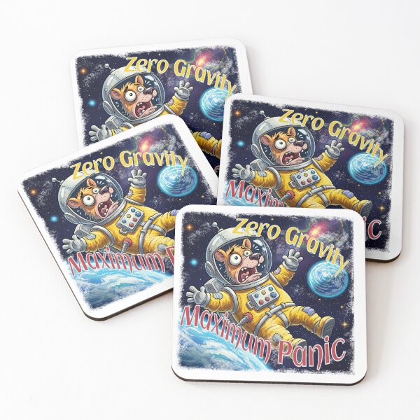 Item preview, Zero Gravity Maximum Panic – Funny Space Bear Astronaut Cartoon designed and sold by Adorable Antics .