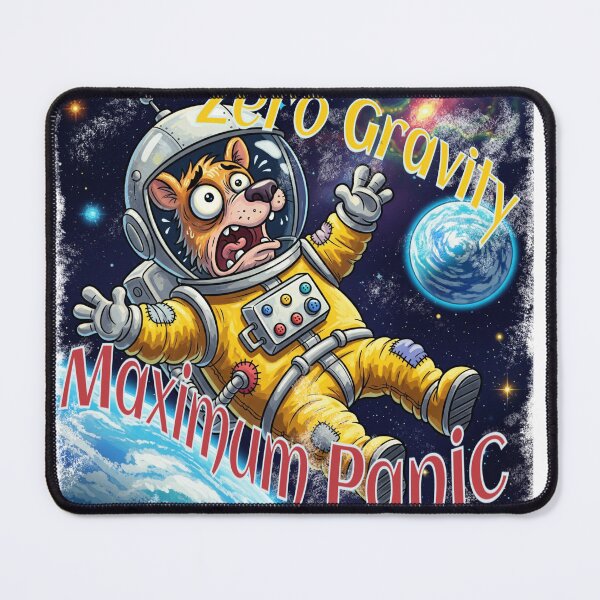 Item preview, Zero Gravity Maximum Panic – Funny Space Bear Astronaut Cartoon designed and sold by Adorable Antics .