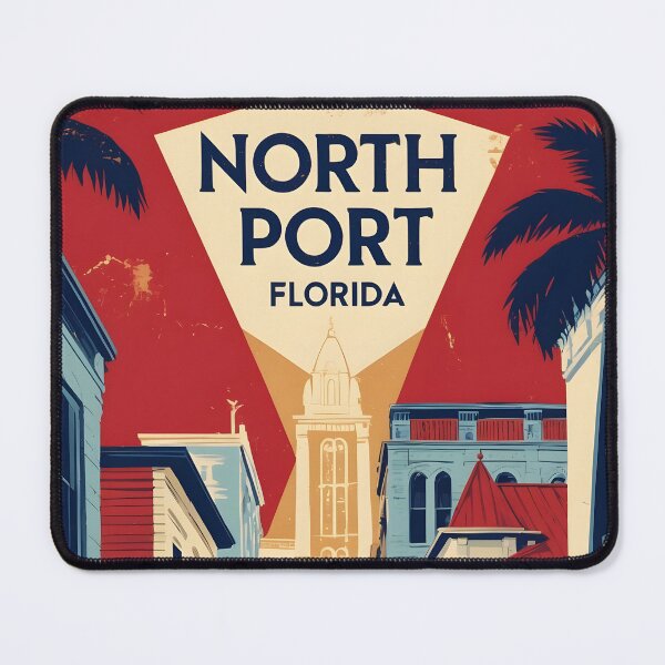 Item preview, North Port Florida 1950s USA Vintage Travel Tourism designed and sold by TravelersGems.