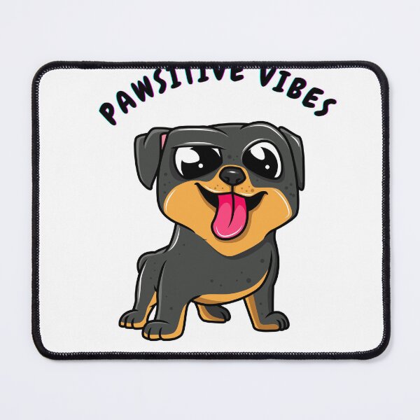 Item preview, CUTE PAWSITIVE VIBES CARTOON DOG T-SHIRT designed and sold by CholarCrafts.