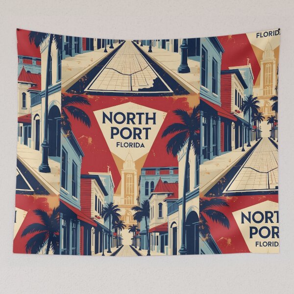Item preview, North Port Florida 1950s USA Vintage Travel Tourism designed and sold by TravelersGems.