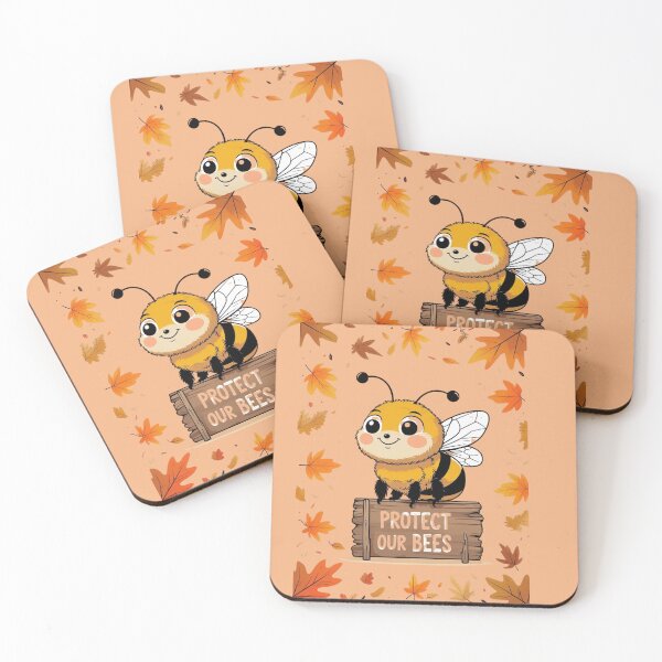 Item preview, Protect Our Bees – Cute Autumn Bumblebee Illustration designed and sold by Mintiko2.
