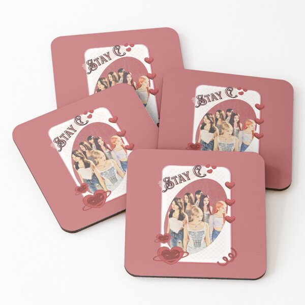 Item preview, Stay C Kpop Girl Group Card Red Aesthetic Collage Design designed and sold by AJUNICE STUDIO.