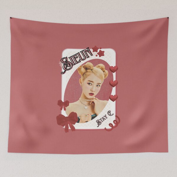 Item preview, Stay C Sieun Kpop Girl Group Card Red Aesthetic Collage Design designed and sold by AJUNICE STUDIO.