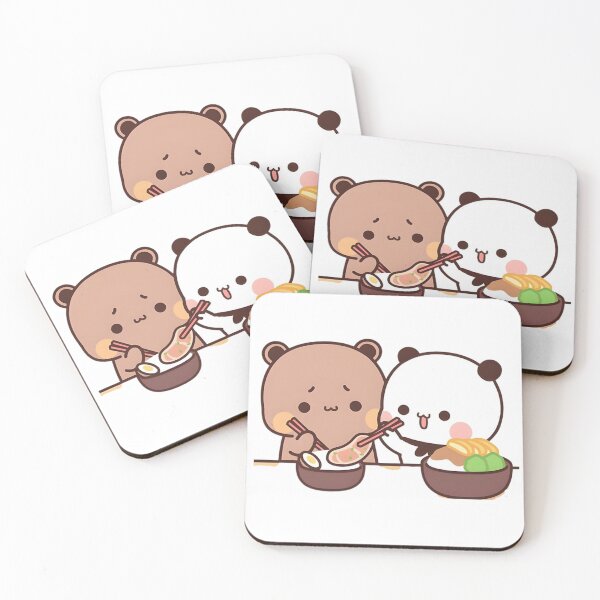 Item preview, Bubu Dudu Eating Together Panda And Brownie Bear True Love Couple 2026 designed and sold by OceanLiveArts.