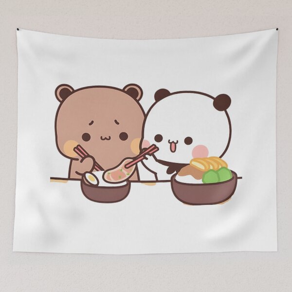 Item preview, Bubu Dudu Eating Together Panda And Brownie Bear True Love Couple 2026 designed and sold by OceanLiveArts.