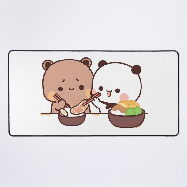 Item preview, Bubu Dudu Eating Together Panda And Brownie Bear True Love Couple 2026 designed and sold by OceanLiveArts.