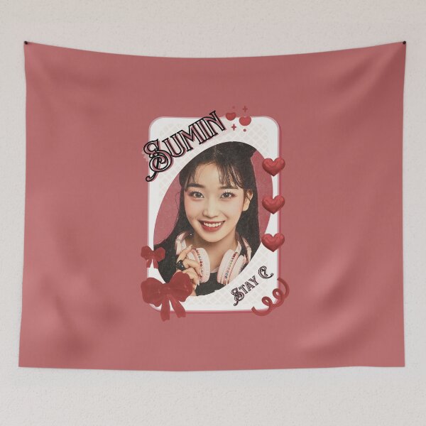Item preview, Stay C Sumin Kpop Girl Group Card Red Aesthetic Collage Design designed and sold by AJUNICE STUDIO.