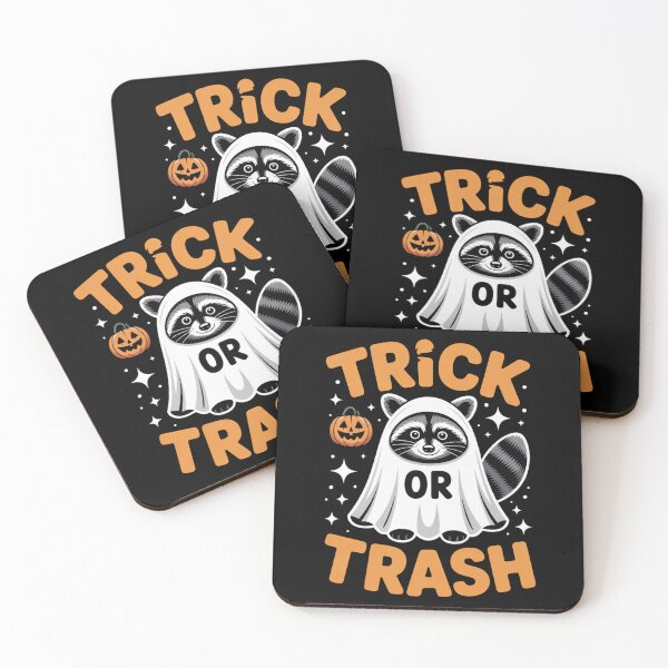 Item preview, Trick or Trash Halloween Raccoon Design | Ghost Costume Trash Panda | Spooky Cute Halloween Gift designed and sold by NSB-Design.