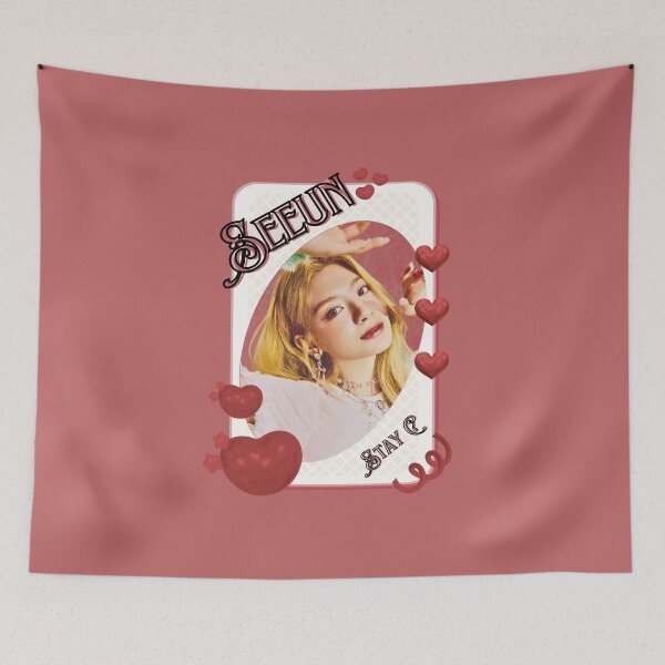 Item preview, Stay C Seeun Kpop Girl Group Card Red Aesthetic Collage Design designed and sold by AJUNICE STUDIO.