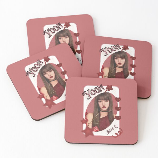 Item preview, Stay C Yoon Kpop Girl Group Card Red Aesthetic Collage Design designed and sold by AJUNICE STUDIO.