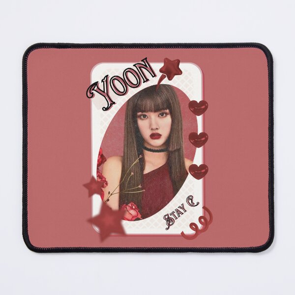 Item preview, Stay C Yoon Kpop Girl Group Card Red Aesthetic Collage Design designed and sold by AJUNICE STUDIO.
