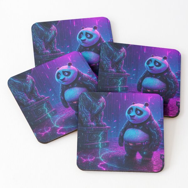 Item preview, Cyberpunk Panda and Panther in Neon Temple Realm designed and sold by -DEEWOLF-.
