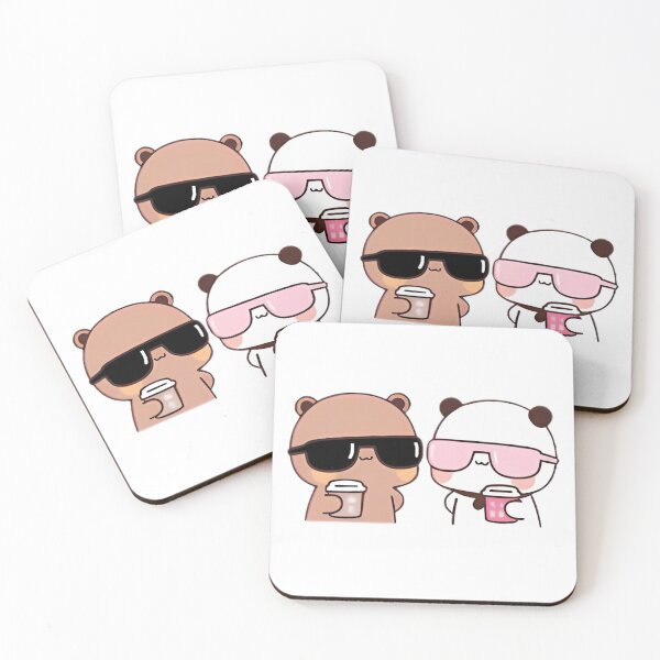 Item preview, Bubu Dudu Wearing Sun Glasses Panda And Brownie Bear True Love Couple 2026 designed and sold by OceanLiveArts.
