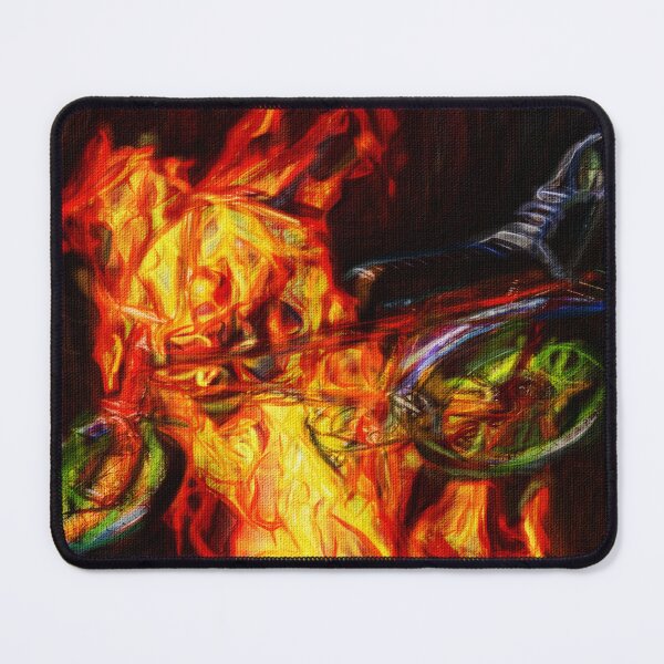 Item preview, Stunning 70s Chopper bike on fire designed and sold by MAGIKARTIST.