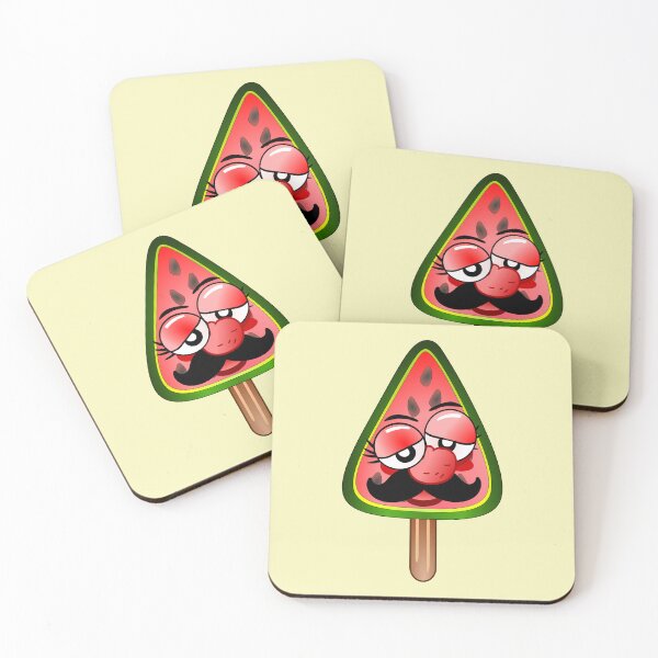 Item preview, Ice cream watermelon mustache designed and sold by minimalartstory.