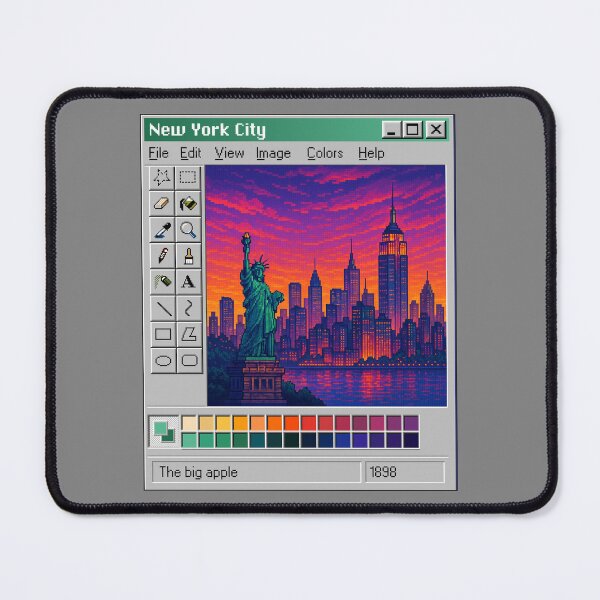 Item preview, New York City Pixel Art – Retro Old Computer Cityscape designed and sold by PocionGamer.